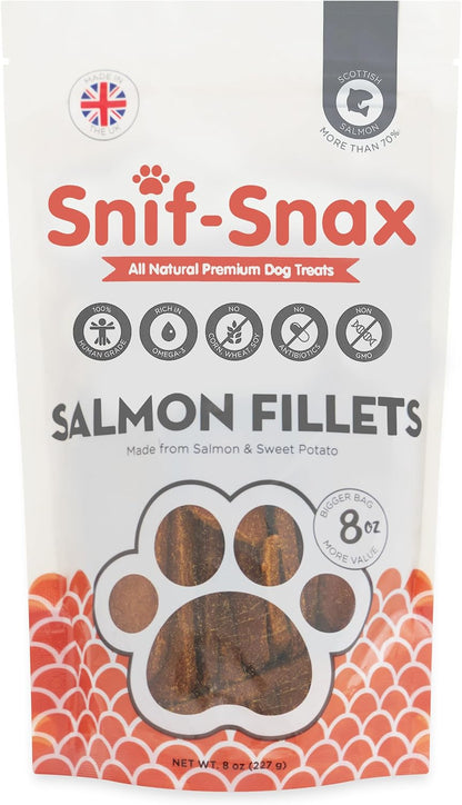 Snif-Snax Salmon Bites Dog Treats 3 Pack, All Natural Human-Grade Training Treats for Dogs, Healthy Grain-Free Puppy & Adult Rewards, Protein Rich Soft Salmon Snacks10