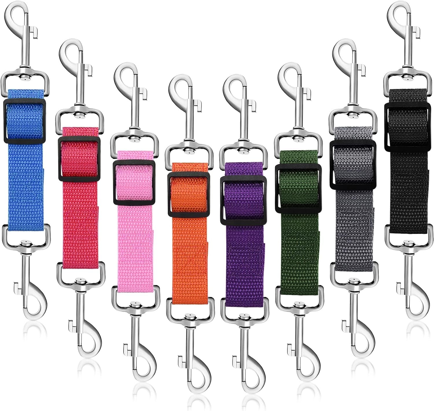 saintrygo-8-pieces-dog-collar-clip-prong-collar-safety-clip-adjustable-nylon-backup-harness-connector-double-ended-backup-clasp-for-dog-harness-petcute-colors