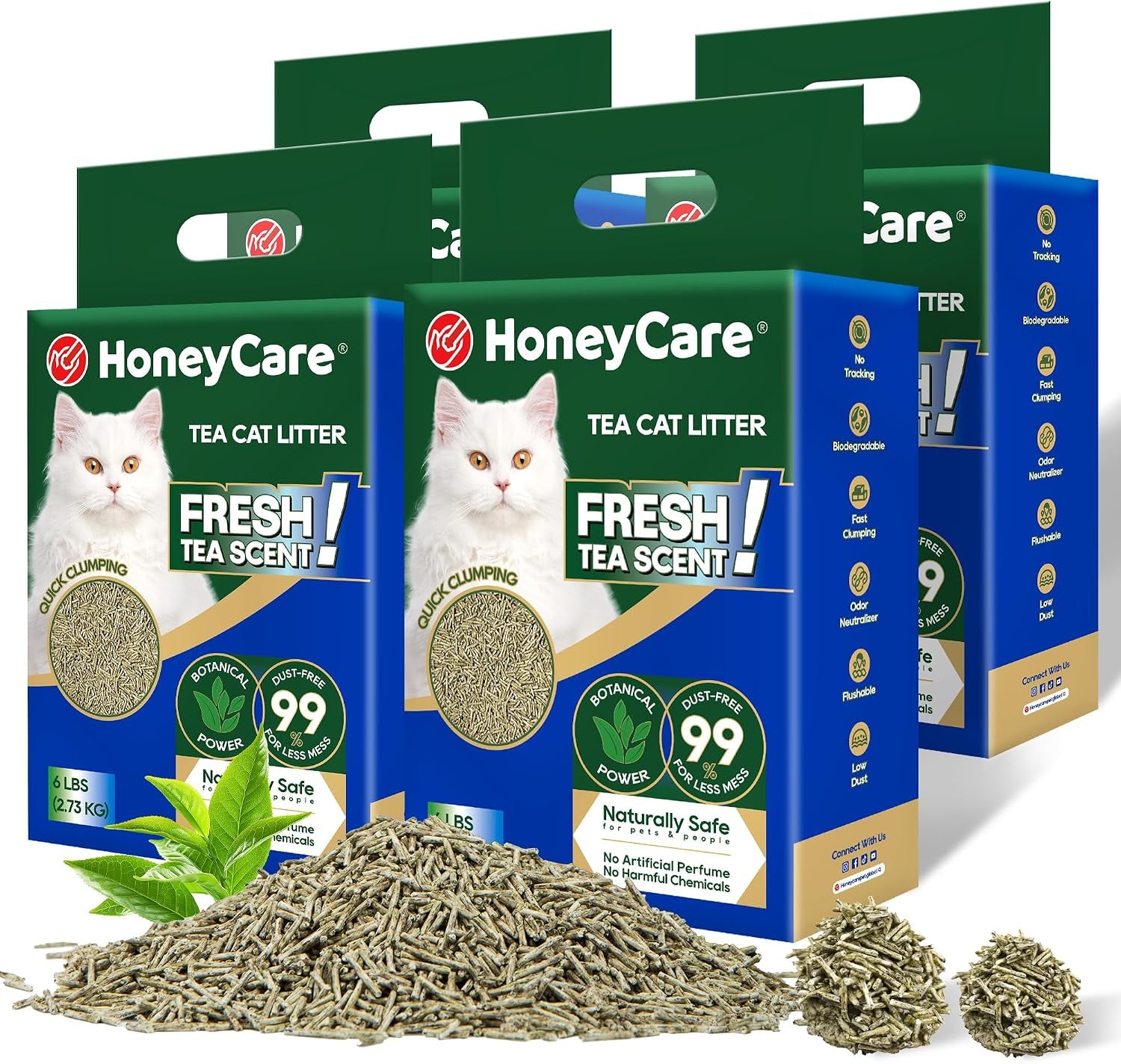 honeycare-tea-cat-litter-natural-plant-based-formula-long-lasting-odor-control-99-dust-free-low-tracking-flushable-cat-litter-6-lbs