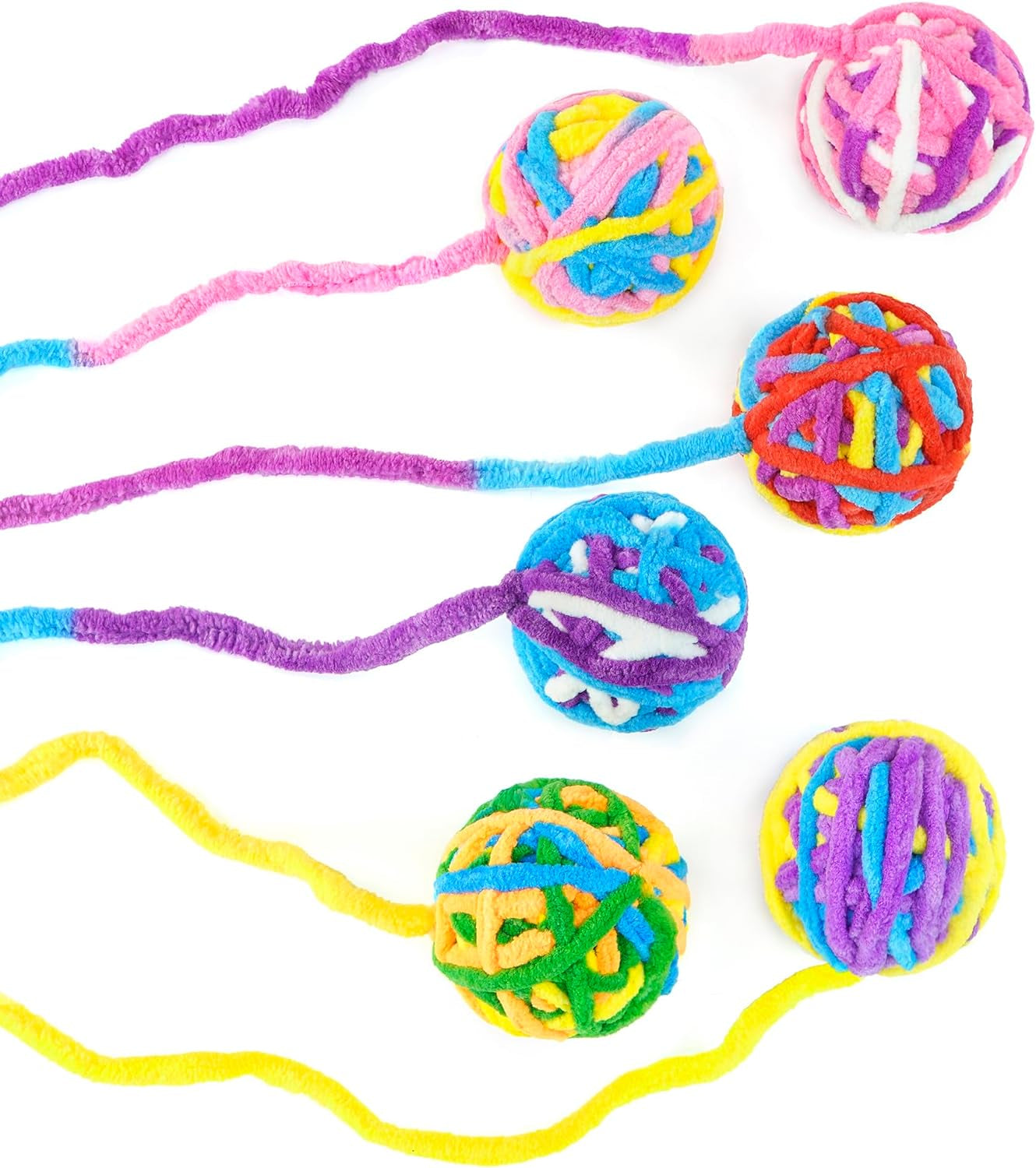 chiwava-6-pack-20-woolen-yarn-cat-toys-ball-with-bell-2-large-indoor-cat-toy-balls-kitten-interactive-toys