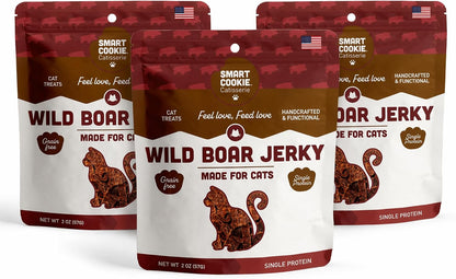 Smart Cookie Salmon Jerky Cat Treats – Real Salmon & Flaxseed, Omega-3S for Skin & Coat, Grain Free, High Protein, Handcrafted Natural Treat – Made in the USA (Pack of 1)13
