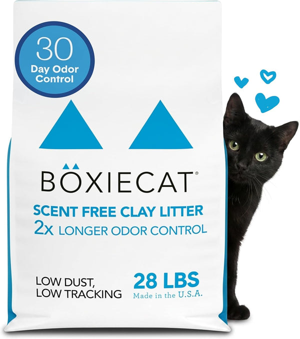 Boxie Premium Unscented Clumping Cat Litter 30+ Day Odor Control 16 Lb12