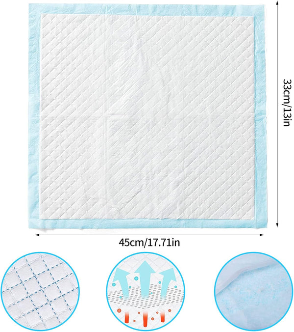 Rabbit Pee Pads Bunny Toilet/Potty Training Pad Super Absorbent Cage Liner | Squirrel Guinea Pig Hedgehog Hamster Chinchilla Puppy Incontinence Underpads Ultra Absorbent & Quick-Dry, 13"X18" 20 Pcs2