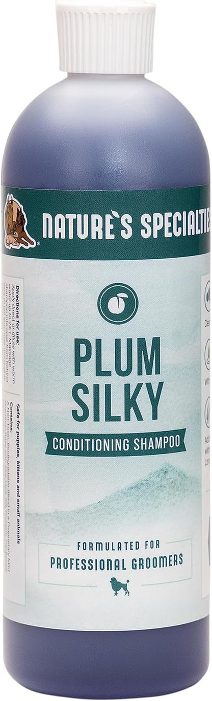 Nature'S Specialties Plum Silky Ultra Concentrated Dog Shampoo Conditioner, Makes up to 3 Gallons, Natural Choice for Professional Pet Groomers, Silk Proteins, Made in USA, 16Oz1
