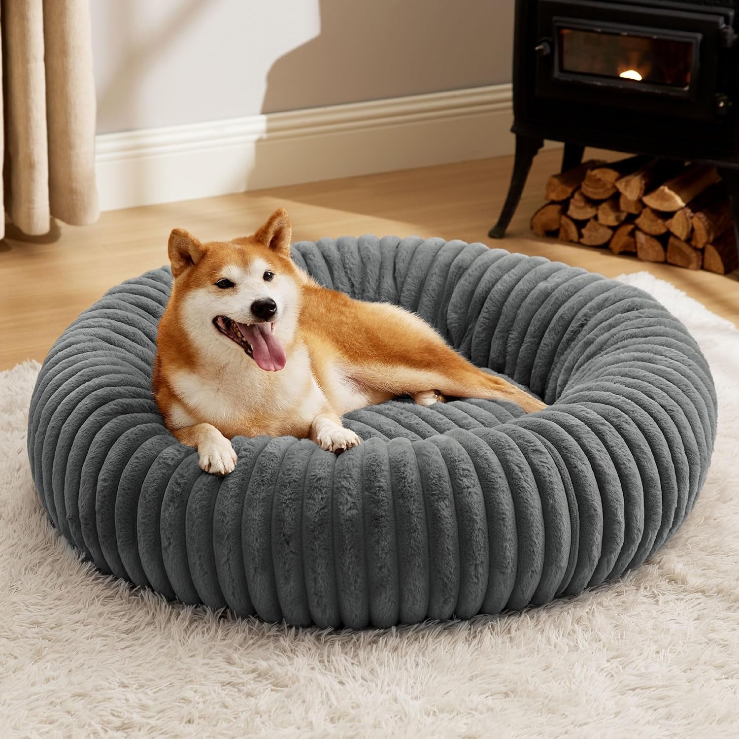 bedsure-comfyfleece™-donut-large-dog-bed-washable-faux-fur-with-corduroy-fleece-anti-slip-bottom-round-pet-bed-with-removable-cover-camel-brown-36x36x8-inches-36x36x8in-calming-round-pet-bed-support-plush-with-removable-corduroy-fleece-for-big-dog-anti-slip-bottom-camel-brown