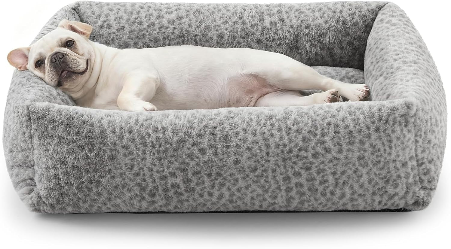 joejoy-dog-bed-medium-size-dog-removable-washable-cover-orthopedic-soft-pet-bed-anti-slip-fluffy-plush-faux-rabbit-fur-puppy-bed-30x24x8-leopard-print-grey