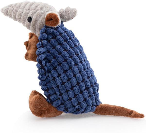 Hollypet Plush Dog Squeaky Toy Stuffed Armadillo Animal Pet Puppy Chew Toys with Clean Teeth for Small Medium Large All Breed Sizes Dogs, Gray, 8 In41