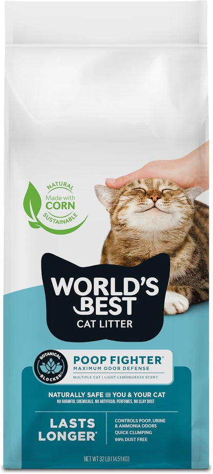 World'S Best Cat Litter, Poop Fighter, Urine & Poop Odor Defense, 15 Lb Bag9