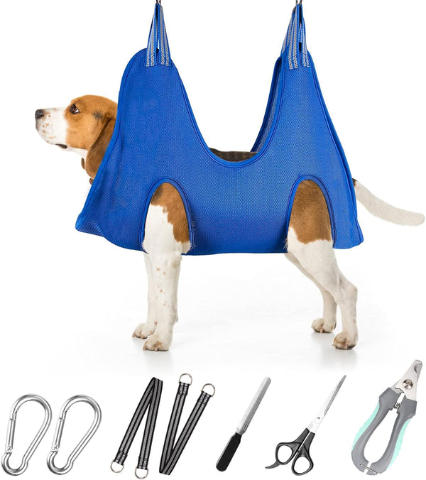 ATESON Pet Grooming Hammock with Nail Clippers/Nail Trimmers/Grooming Scissors, Dog Grooming Harness for Nail Trimming, Pet Grooming Sling Helper22