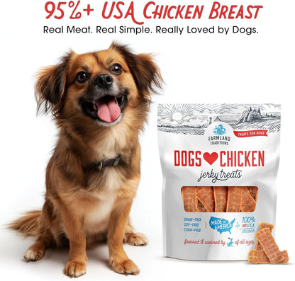 Farmland Traditions Filler Free Dogs Love Chicken Premium Jerky Treats for Dogs, 3 Lb. Bag2