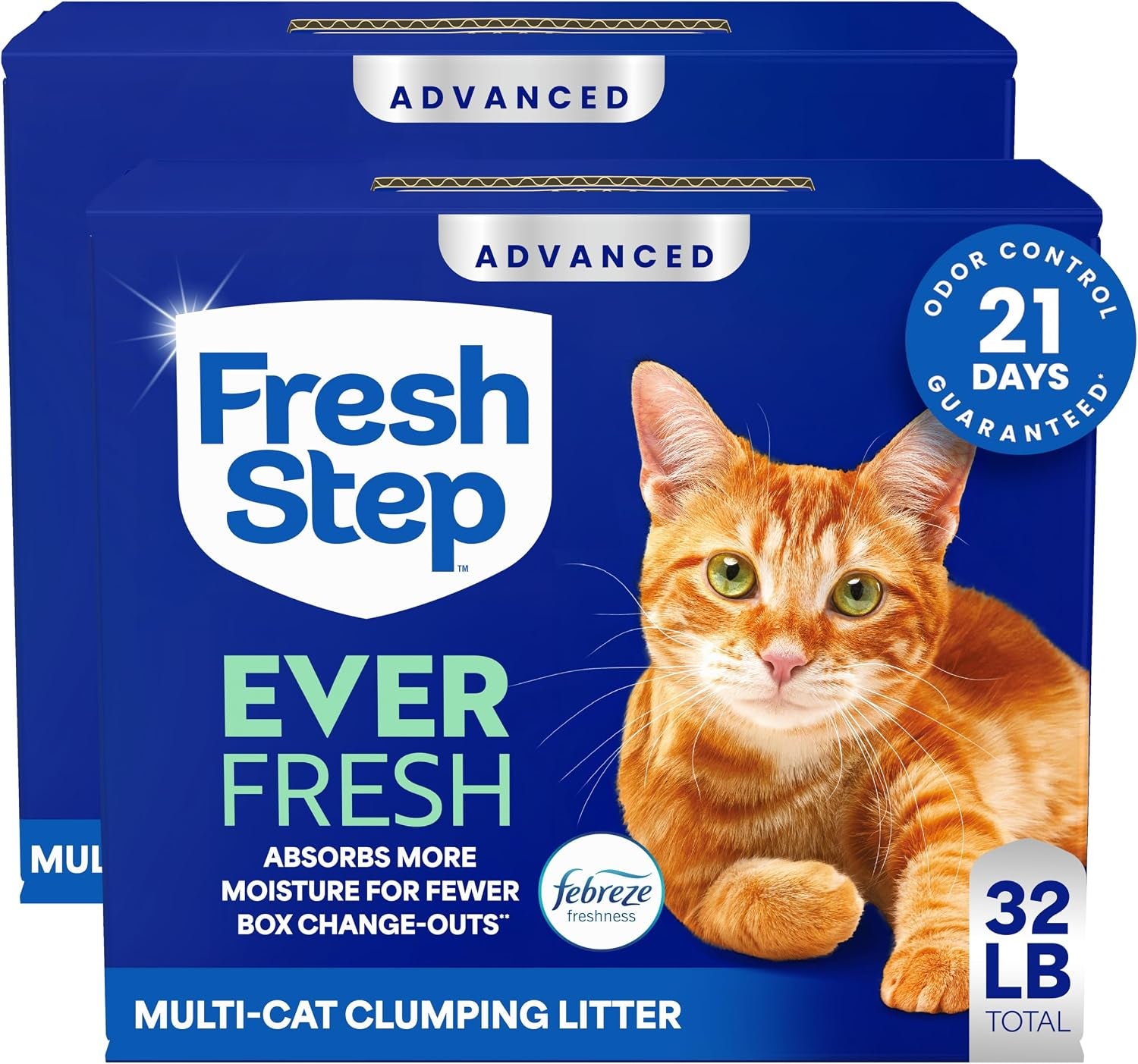fresh-step-advanced-ever-fresh-multi-cat-clumping-litter-with-febreze-freshness-ammonia-block-technology-ultra-absorbent-16-lb-box-pack-of-2