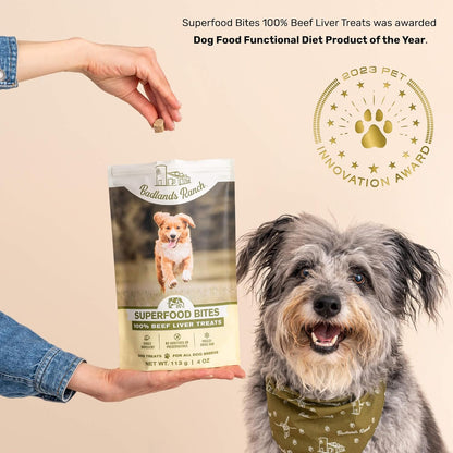 BADLANDS RANCH by Katherine Heigl – Superfood Bite Freeze-Dried Raw Beef Liver Dog Treats – High Protein Single-Ingredient Snacks for Training, Rewards & Daily Wellness3