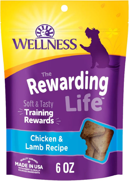 Wellness Rewarding Life Soft Dog Training Treats, Natural, Grain Free, Lamb and Salmon Recipe, 6 Oz Bag11
