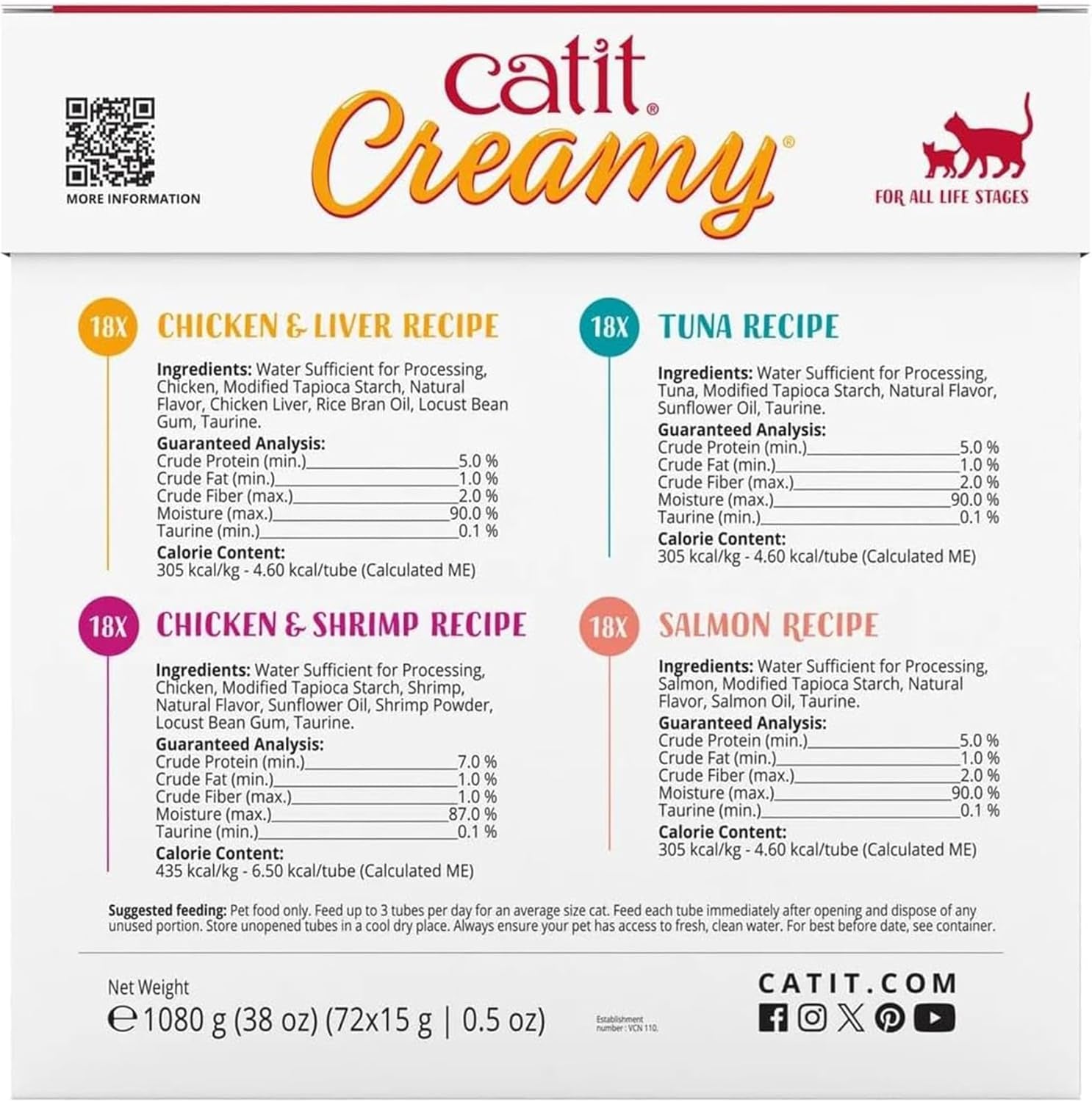 catit-creamy-lickable-cat-treat-healthy-variety-of-flavors-72-pack-hand-feed-or-serve-nutrient-rich-squeeze-tube-0-5-oz-each