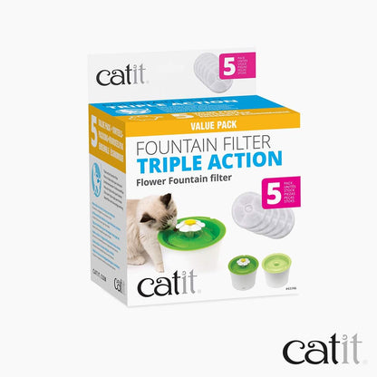 Catit Triple Action Replacement Original Water Fountain Filters, 5 Pack – Official Replacement Filters for Catit Cat Drinking Water Fountains6