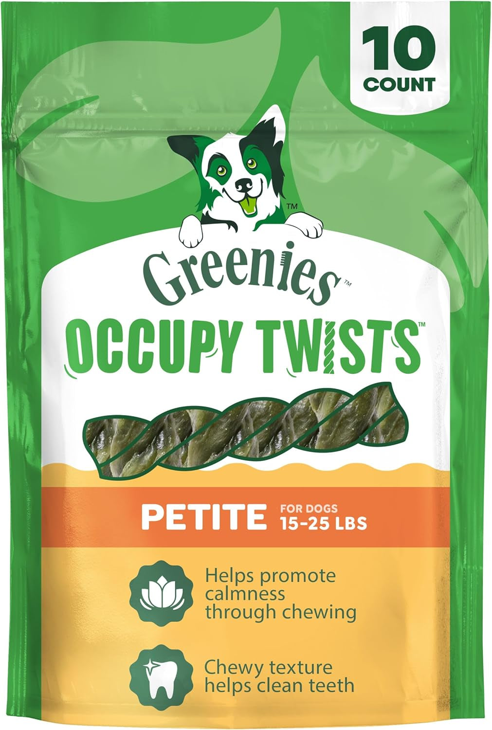 greenies-occupy-twists-petite-breed-dog-treats-chicken-flavor-10-count-for-dogs-15-25-lbs-rawhide-free-promotes-calmness-helps-clean-teeth-reduces-plaque-highly-digestible-8-75-oz