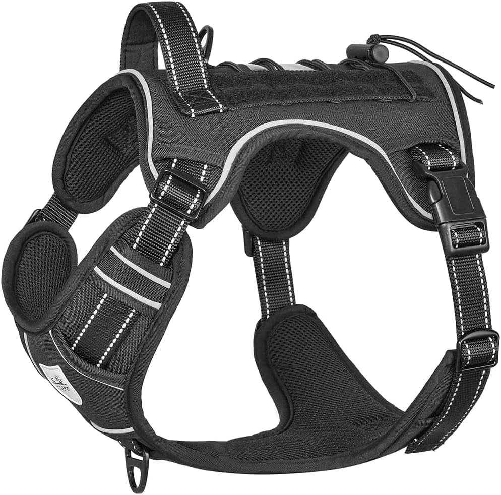 tactical-dog-harness-for-small-medium-large-dogs-no-pull-adjustable-harness-training-easy-control-pet-vest-reflective-working-training-rose-red-mneck-17-26-chest-24-36