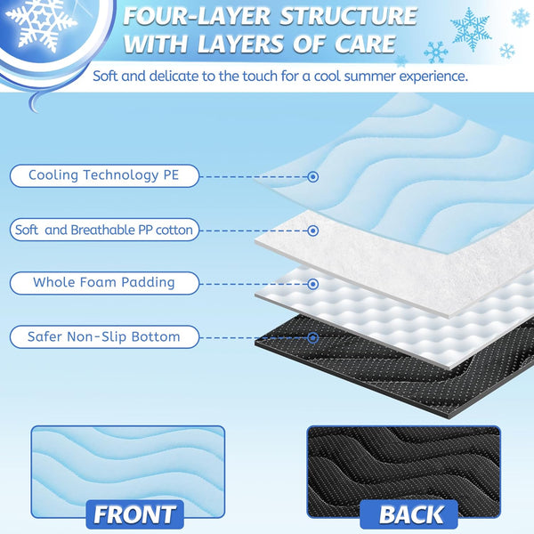 Dog Cooling Mat for Large Dogs, 40"X28" Breathable Self Cooling Crate Mat for Dogs & Cats, Portable Washable Pet Cooling Pad for Kennel, Sofa, Bed, Floor, Car Travel Indoor Outdoor Summer Use4