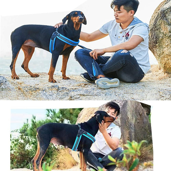 Dog Harness No Pull Ultra Soft Breathable Padded Pet Harness 2 Adjustable Botton, 3M Reflective Pet Harness for Dogs Easy Control for Small Medium Large Dogs5