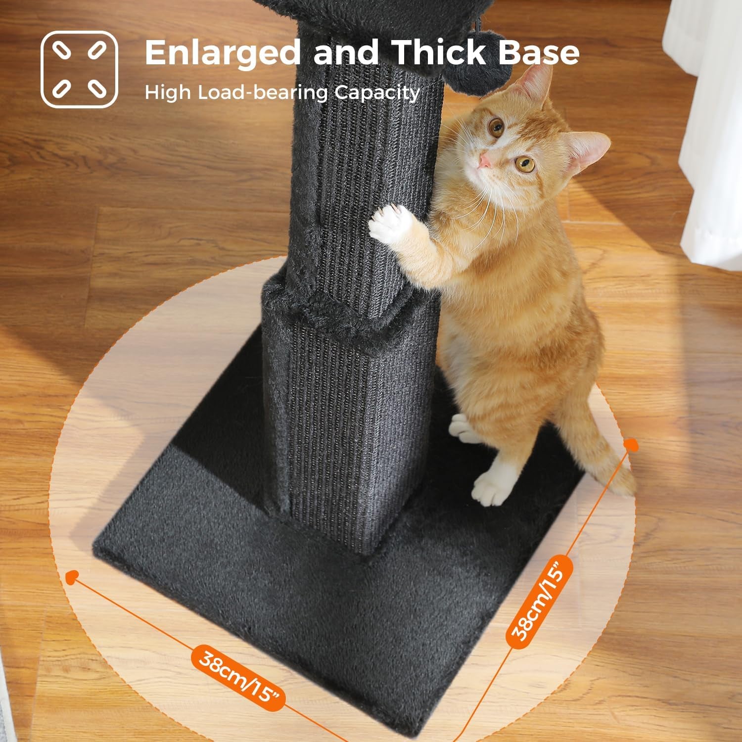 pawz-road-large-cat-scratching-post-32-tall-black-cat-scratcher-heavy-duty-cat-post-with-16x16-large-base-covered-sturdy-woven-sisal-scratcher-and-cat-toy-ball-for-adult-and-indoor-cats
