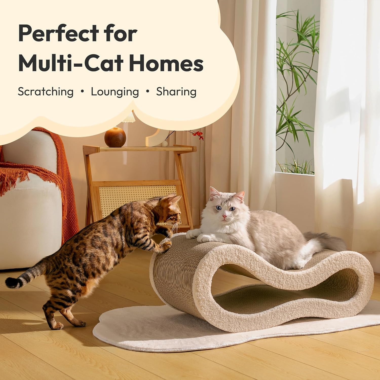cloud-lounge-cat-scratching-pad-reversible-scratch-board-with-natural-curves-for-freestyle-scratching-ergonomic-support-extra-wide-cat-bed-for-large-cats-premium-cardboard-cozy-fabric