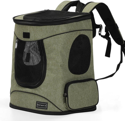 Petsfit Pet Backpack Carrier with Upgrade Waist Cushion Design to Better Fit the Waist, Suitable for Small and Medium Dogs Cats, and Rabbits up to 18 Pounds1