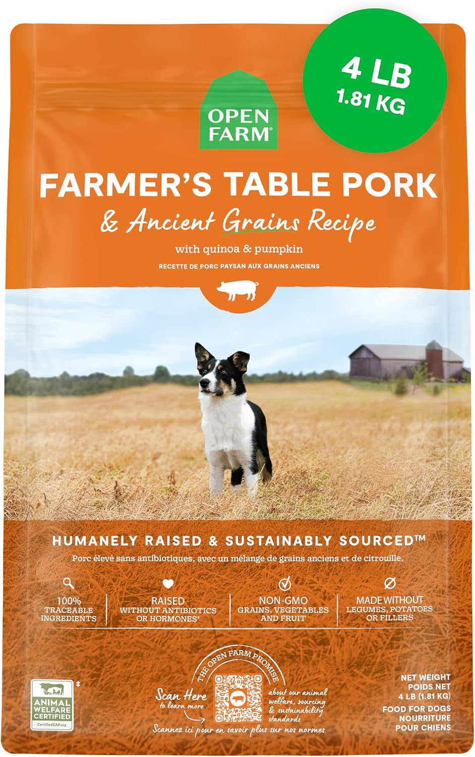open-farm-ancient-grains-dry-dog-food-wild-caught-salmon-kibble-22lb-bag-all-life-stages-all-breed-sizes-protein-rich-nutrient-dense-100-traceable-ingredients-non-gmo-fruits-veggies