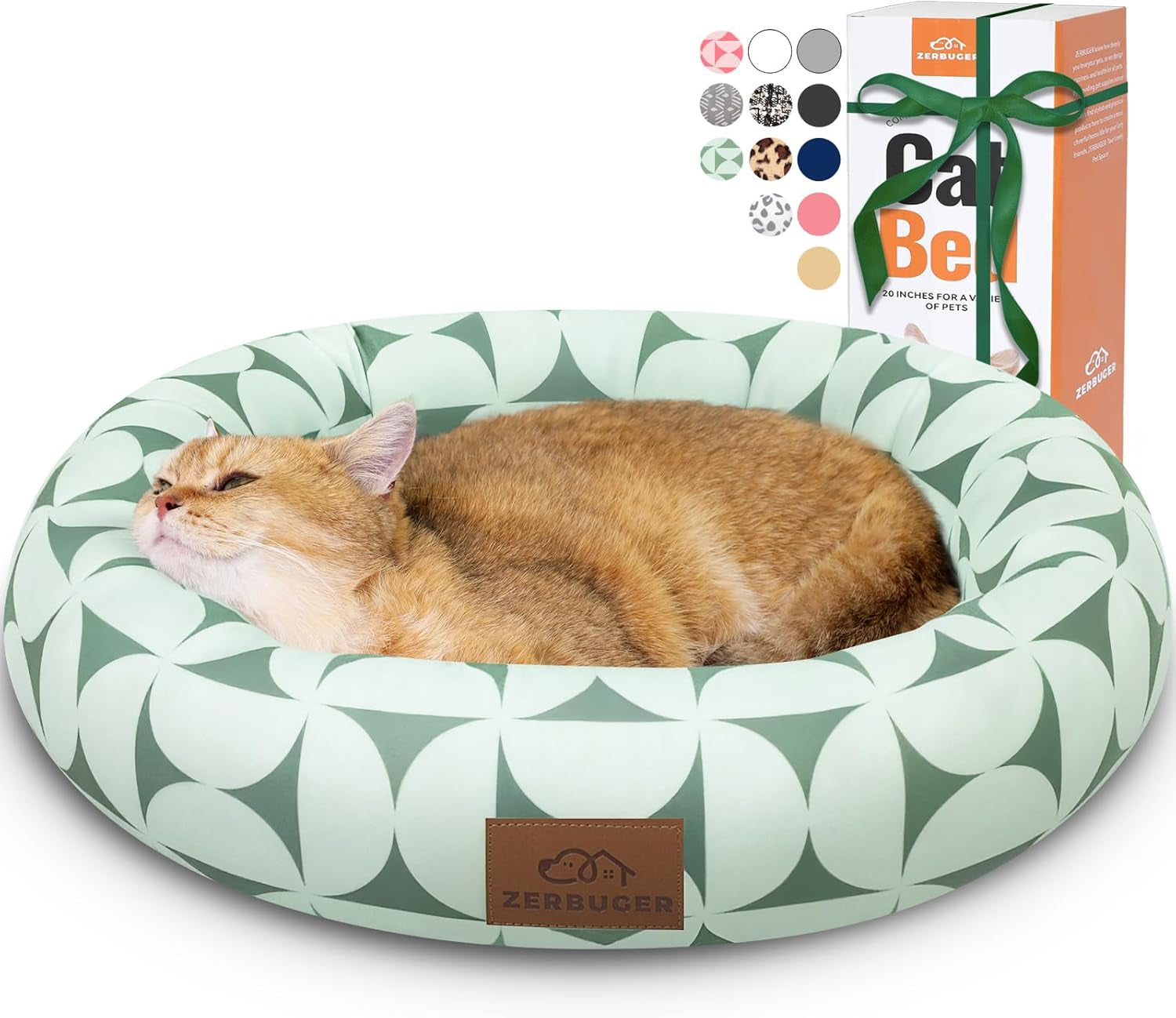 zerbuger-20in-washable-cat-beds-for-indoor-cats-round-donut-pet-bed-for-cats-small-dogs-puppy-kitten-anti-slip-bottom-calming-bed-gift-pink