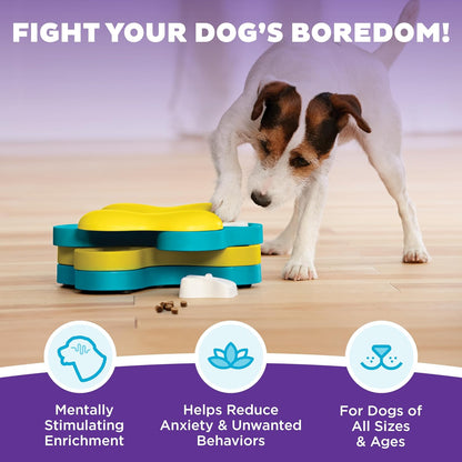Outward Hound by Nina Ottosson Dog Tornado – Interactive Treat Puzzle Enrichment Toy, 3 Spinning Layers, Level 2 Intermediate3