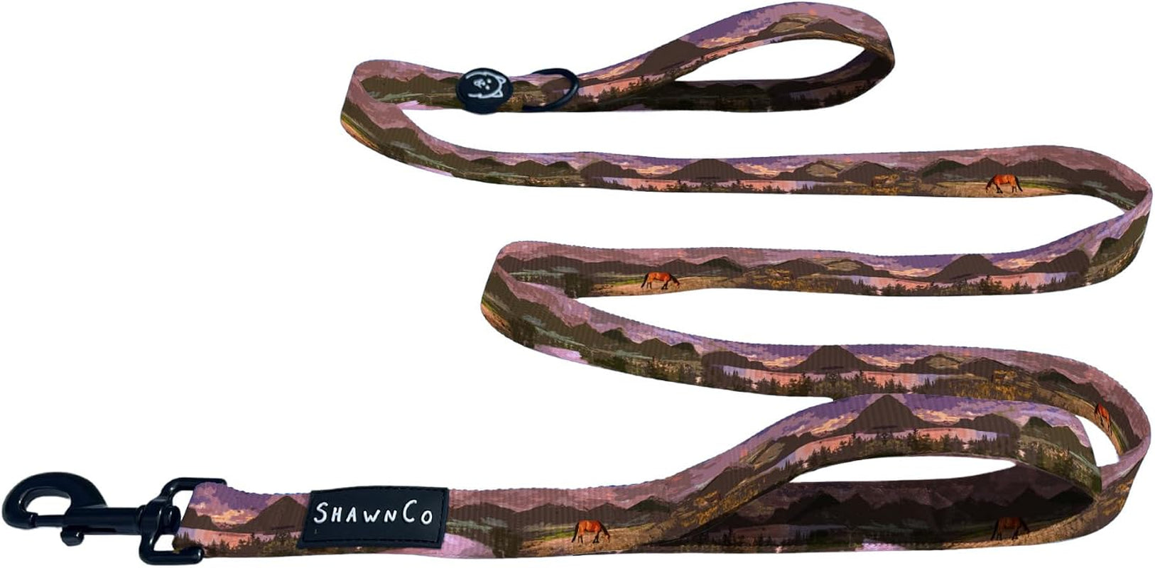 shawnco-dream-walk-dog-leash-premium-nylon-pet-leash-with-soft-neoprene-handle-for-small-medium-and-large-dogs-icy-lilac-m-l-6ft-w-2-handles