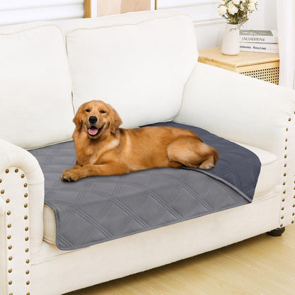 Smiry Waterproof Dog Bed Cover, Reversible Pet Blanket for Sofa Couch | Soft Washable Dog Blanket, Leakproof Couch Cover for Dogs Cats & Furniture Protection, 52X82, Grey/Dark Grey37