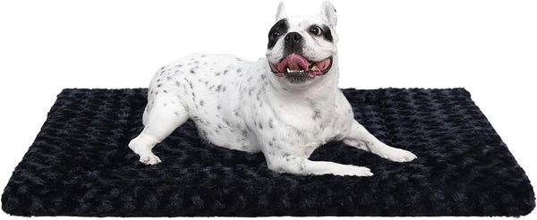 Washable Dog Bed Mat Ultra Soft Dog Crate Pad Comfy Fluffy Pet Kennel Beds Sleeping Mattress for Large Jumbo Medium Small Dogs, 36 X 23 Inch, Gray15