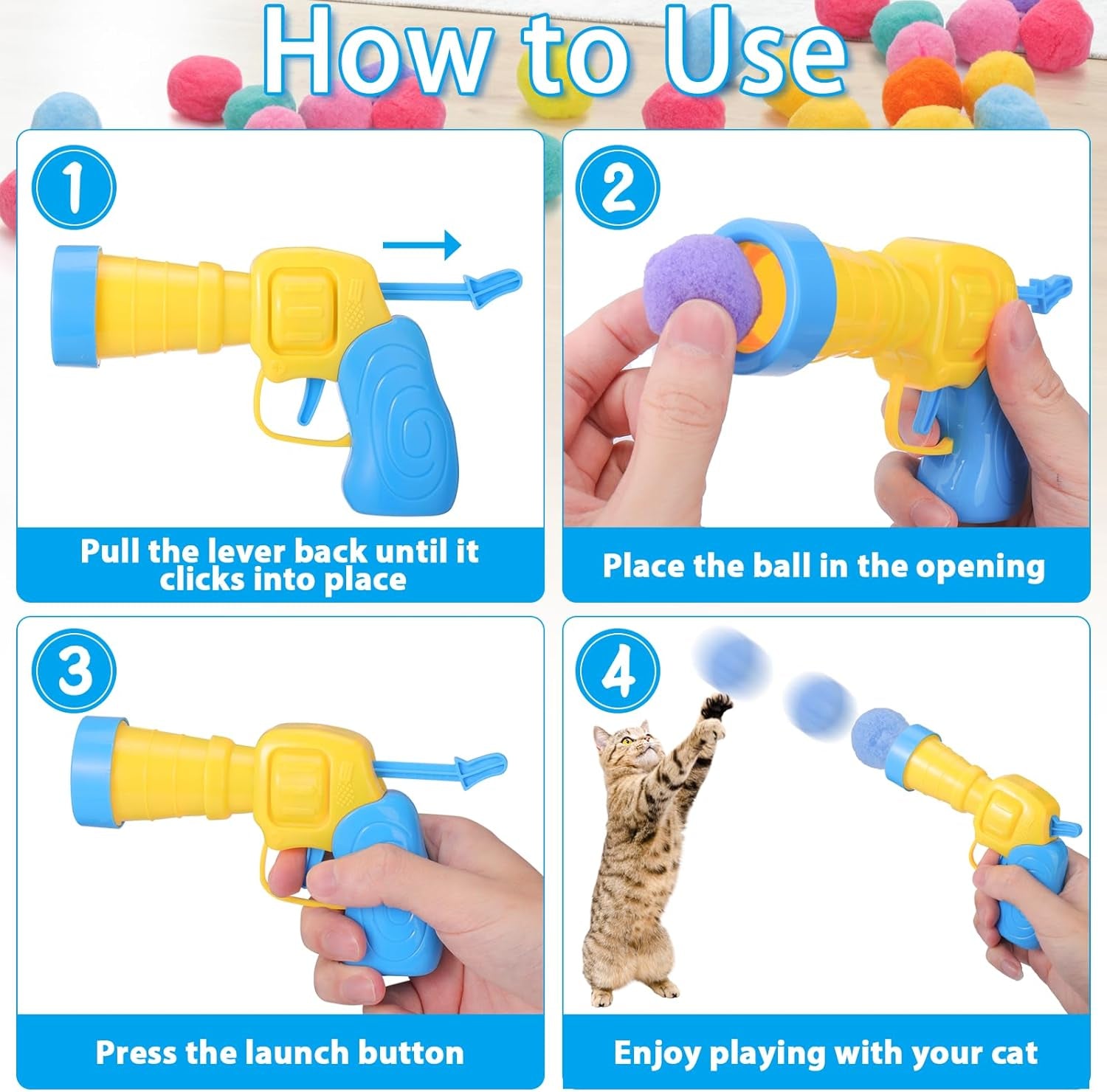 mity-rain-102pcs-cat-ball-launchers-pom-pom-balls-interactive-cat-toy-set-safe-soft-plush-kitten-toys-for-indoor-cats-fun-kitten-toys-for-endless-active-play-christmas