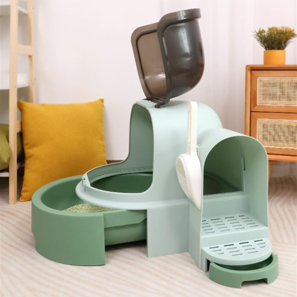 pet-supplies-extra-large-enclosed-cat-litter-box-with-scoop-splash-proof-drawer-designbrown