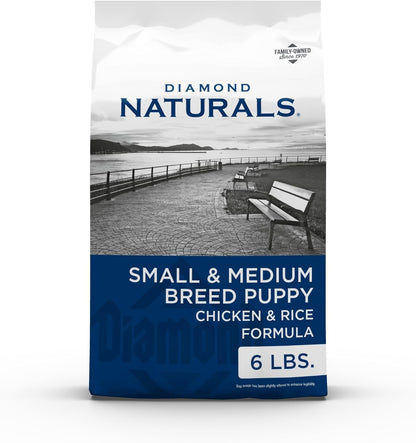 Diamond Naturals Small & Medium Breed Puppy Dry Dog Food, Chicken, 6Lb | Puppy, Adult & Senior Dogs | High Protein | DHA for Proper Brain and Vision Development | Guaranteed Probiotics1