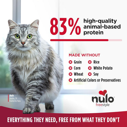 Nulo Freestyle Cat & Kitten Dry Food - Chicken & Cod Recipe, High Protein Grain Free Cat Food, Natural Kibble with Probiotics & Omega Fatty Acids, 4Lb Bag2
