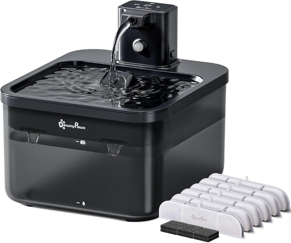 Downypaws Cat Water Fountain Cordless, Pet Fountain, 84Oz/2.5L, Black | Wireless Cat Drinking Water Fountains for Cats Indoor, Fursink , Battery Operated, Motion Sensor, Ultra Quiet Pump, Bpa-Free15