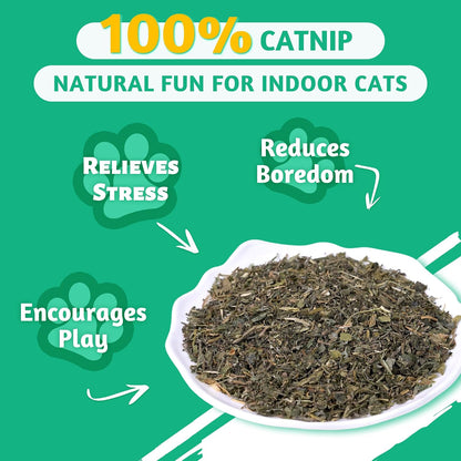 Wellix Fresh Dried Catnip for Cats, Used as Cat Nip Treats, 1.06Oz | Natural Dried Catnip Leaves, Flowers & Stems - Fresh Aroma, Non-Addtictive3