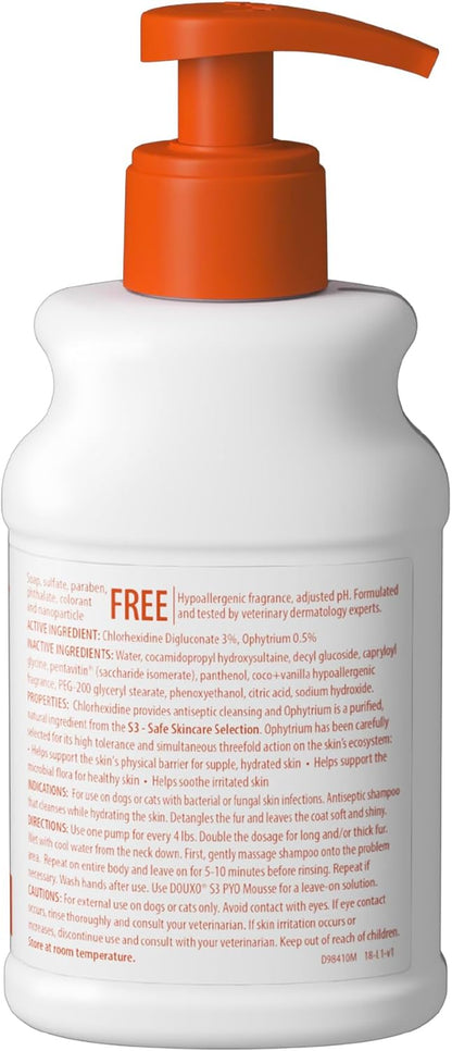 Douxo S3 PYO Medicated Dog Shampoo with 3% Chlorhexidine for Dogs – Antibacterial & Antiseptic Yeast Infection Treatment for Dogs & Cats, Clinically Proven, 6.7 Fl Oz | Antibacterial & Antiseptic Yeast Infection Treatment for Dogs & Cats, Clinically Proven, 6.7 Fl Oz9