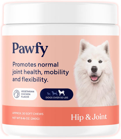Pawfy Hip & Joint Supplement for Dogs with MSM & Vitamins | Glucosamine Chondroitin for Small, Medium & Large Breed - Supports Mobility & Bones | Glucosamine for Dogs with Omega 3-30 Chews7