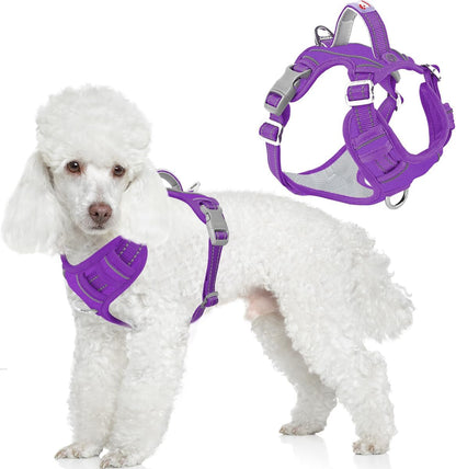 BARKBAY Dog Harness No Pull with ID Tag Pocket - Heavy Duty, Reflective, Easy Control for Large Dogs(Blue,L)34