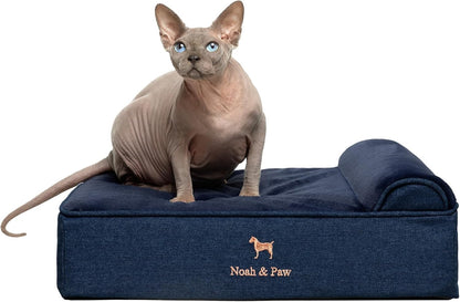 NOAH & PAW Large Dog Bed, 35X25X8.7 Inch, Orthopedic Dog Beds, Eggshell Memory Foam Infused with Cooling Gel, Water Resistant, Machine Washable, Includes Inner Cover (Velvet Collection)11