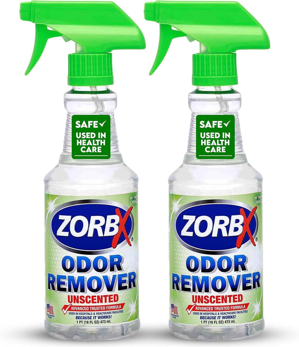 ZORBX Unscented Odor Eliminator for Strong Odor 16 Fl Oz - Used in Hospitals & Healthcare Facilities - Advanced Trusted Formula, Fast-Acting Odor Remover Spray for Dog, Cat, House & Carpet | Permanent Odor Remover for Pet & Human Urine, Smoke & Strong Odors, Carpet, Upholstery, Mattress, Bathroom, Car & More9