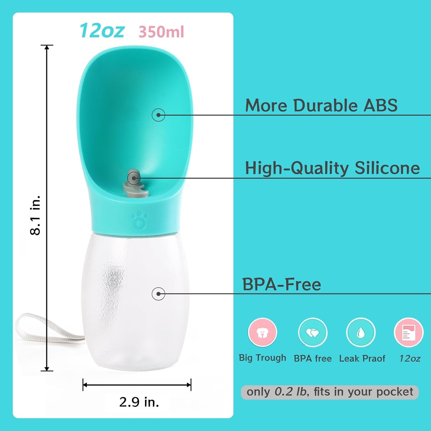 kalimdor-dog-water-bottle-leak-proof-portable-puppy-water-dispenser-with-drinking-feeder-dog-walking-accessories-for-pets-outdoor-walking-hiking-travel-food-grade-plastic