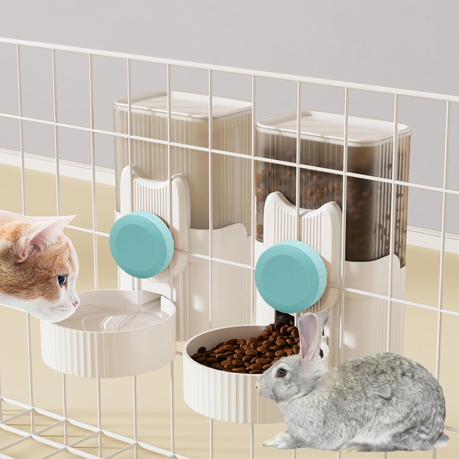 kathson-rabbit-gravity-auto-feeder-set-35oz-hanging-automatic-food-water-dispenser-cage-automatic-feeder-set-for-rabbit-chinchilla-guinea-pig-hedgehog-ferret-kitty-puppy-blue