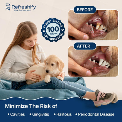 Dog Teeth Cleaning Wipes - 100 Value Pack - Fresh Mint Dog Dental Wipes, Vet Formulated Pet Teeth Cleaning Finger Wipes for Dogs & Cats – Effective Dog Teeth Cleaning, Plaque & Tartar Solution7
