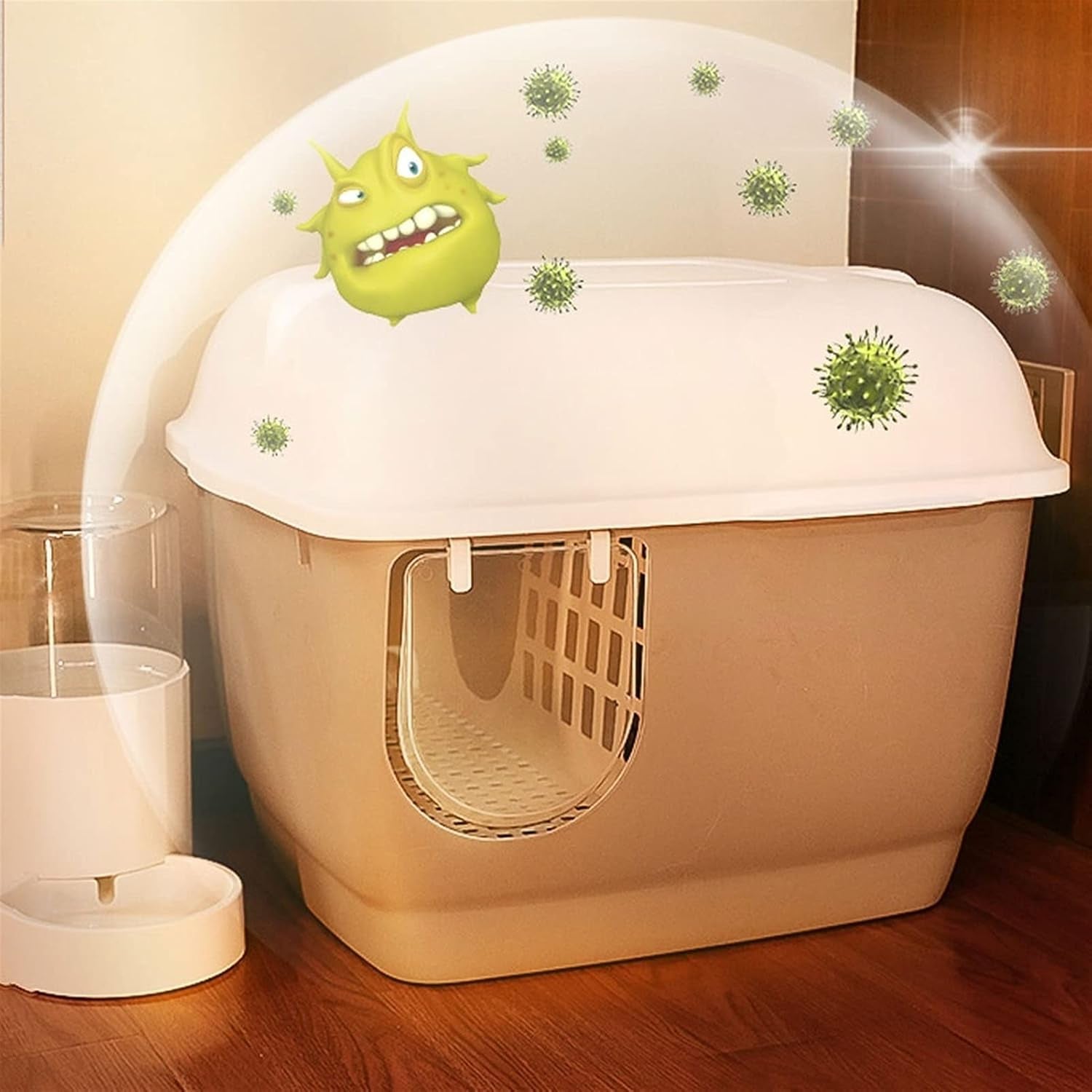 dog-potty-training-toilet-cat-litter-tray-with-corridor-semi-enclosed-box-large-creative-household-outdoor-pet-toilet-supplies-gray