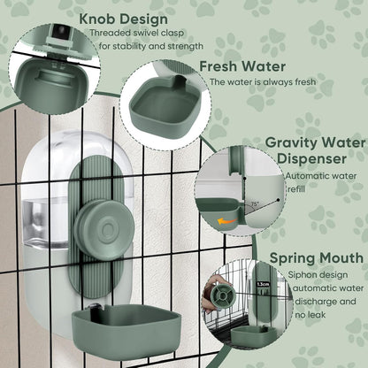 Lemtrflo 28Oz Rabbit Water Bottle Dispenser, Bunny Cage Water Bowl | Suitable for Rabbits, Guinea Pigs, Ferrets, and Other Small Pets5