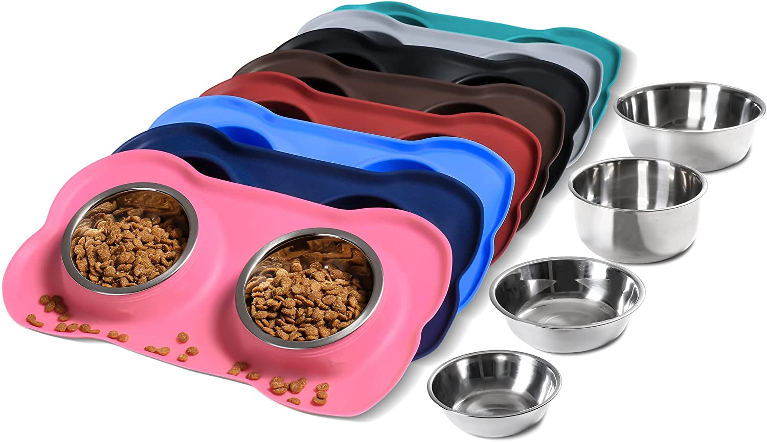 hubulk-pet-dog-bowls-2-stainless-steel-dog-bowl-with-no-spill-non-skid-silicone-mat-pet-food-scoop-water-and-food-feeder-bowls-for-feeding-small-medium-large-dogs-cats-puppies-s-pink