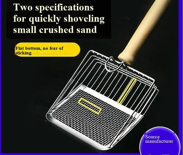 Metal Cat Litter Scoop, Stainless Steel, Large Size, Fine-Hole, Shovel for Scooping Feces (Holy Light Silver, Length 10.83 Inches, Width 5.31 Inches)3